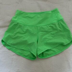Lululemon Green Swiftly Shorts
